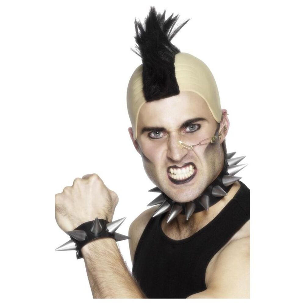 Smiffys Punk Costume Accessory / Silver/Black